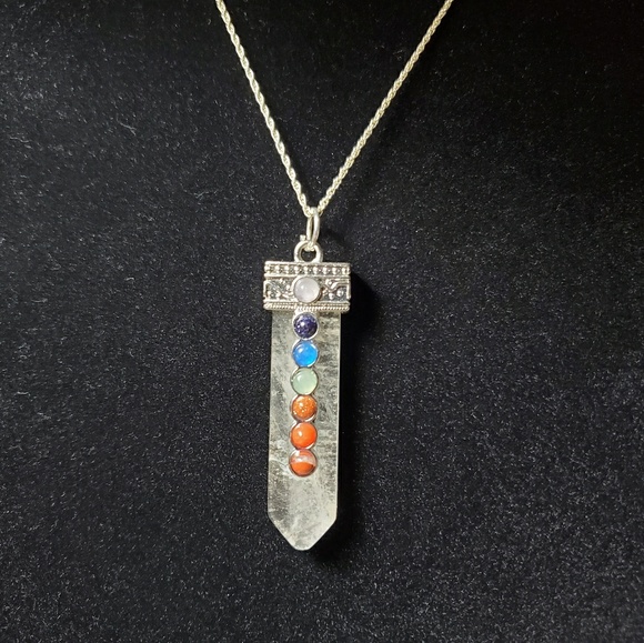 Jewelry - Clear Quartz Chakra Pendant Necklace